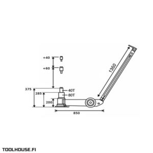 Tunkki ilma hydraulinen 80 40 T