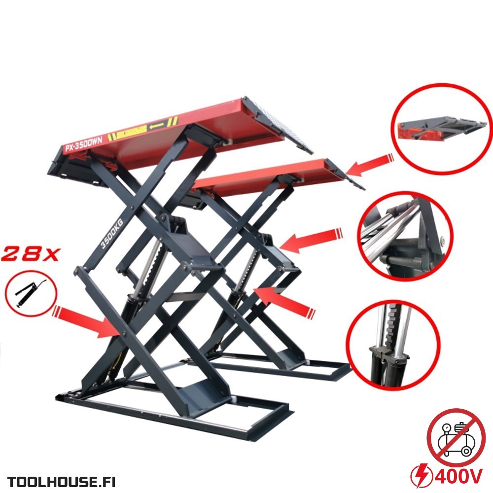 saksinostin 3500kg sähkölukoilla