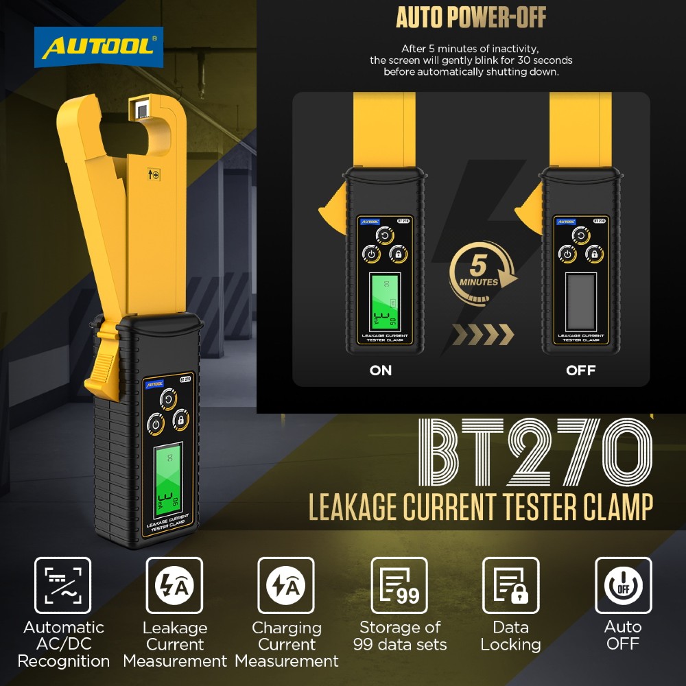 AUTOOL BT270 Pihtiampeerimittari 60 A