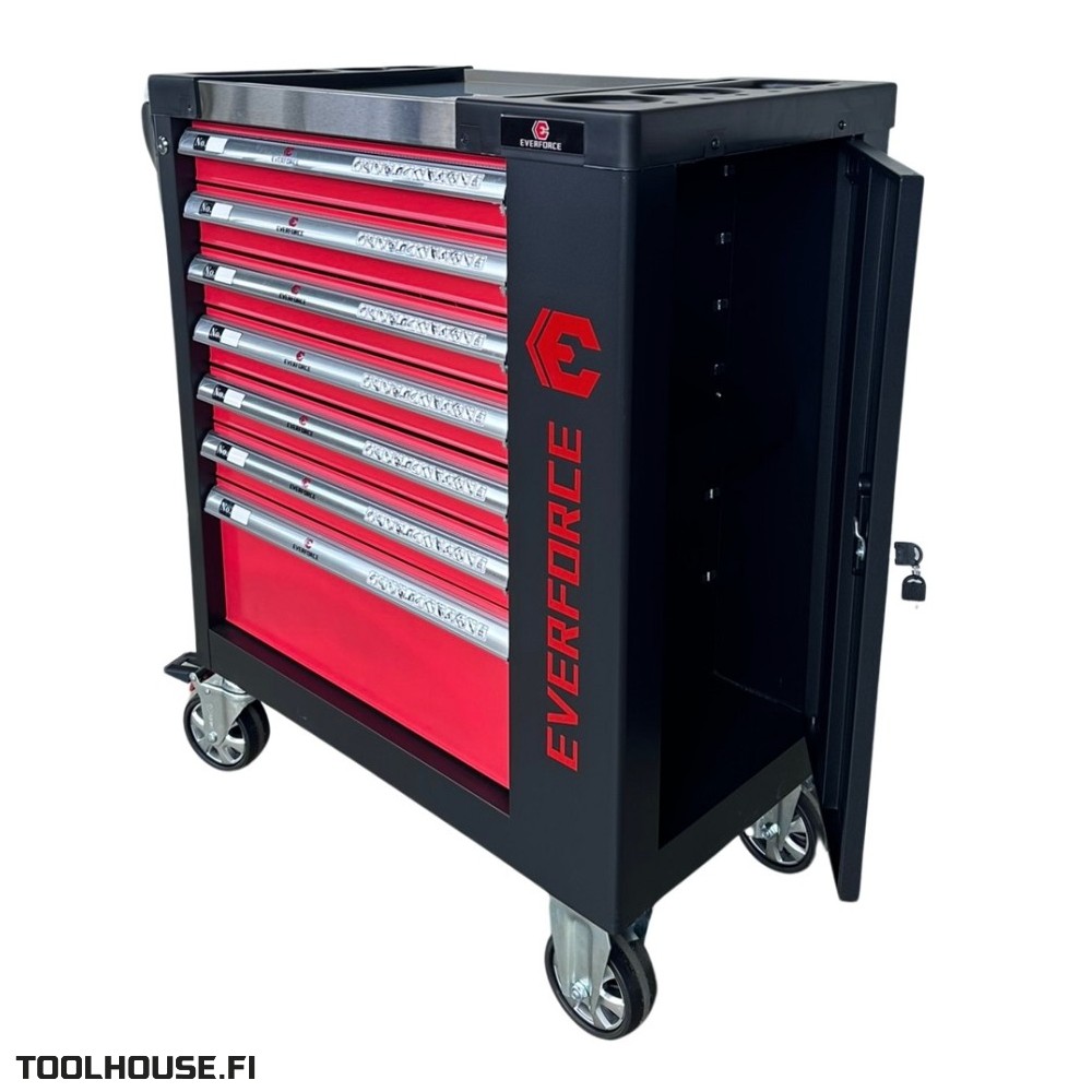 työkaluvaunu työkaluilla 7-laatikkoa