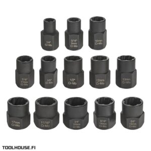 Vaurioituneen pultin ja mutterin irroitus