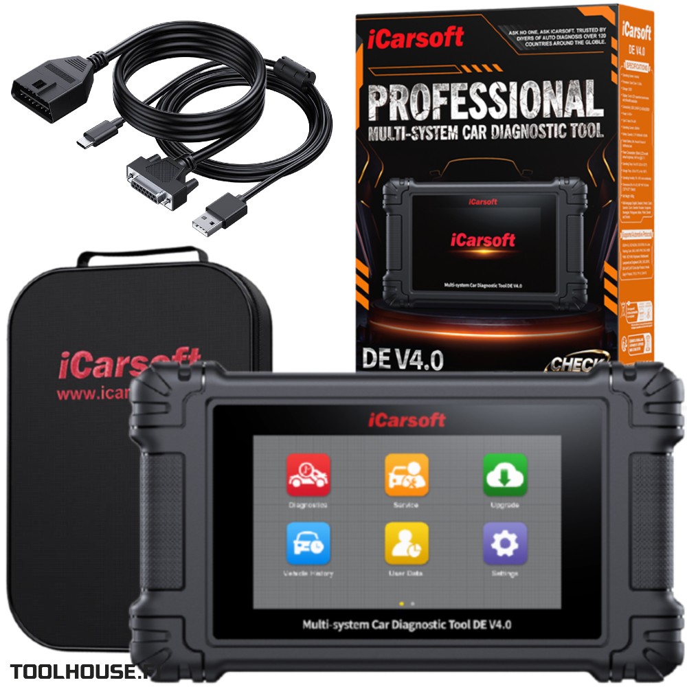 iCarsoft DE V4.0 vikakoodinlukija saksalaisille ajoneuvoille