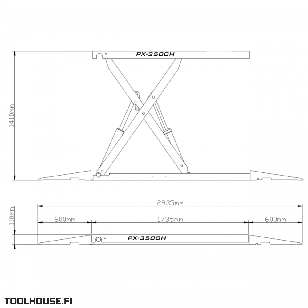 saksinostin sähkölukoilla 140 cm